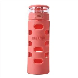 580ML Leakproof vè boutèy dlo ak manch silikon ki pa glise
